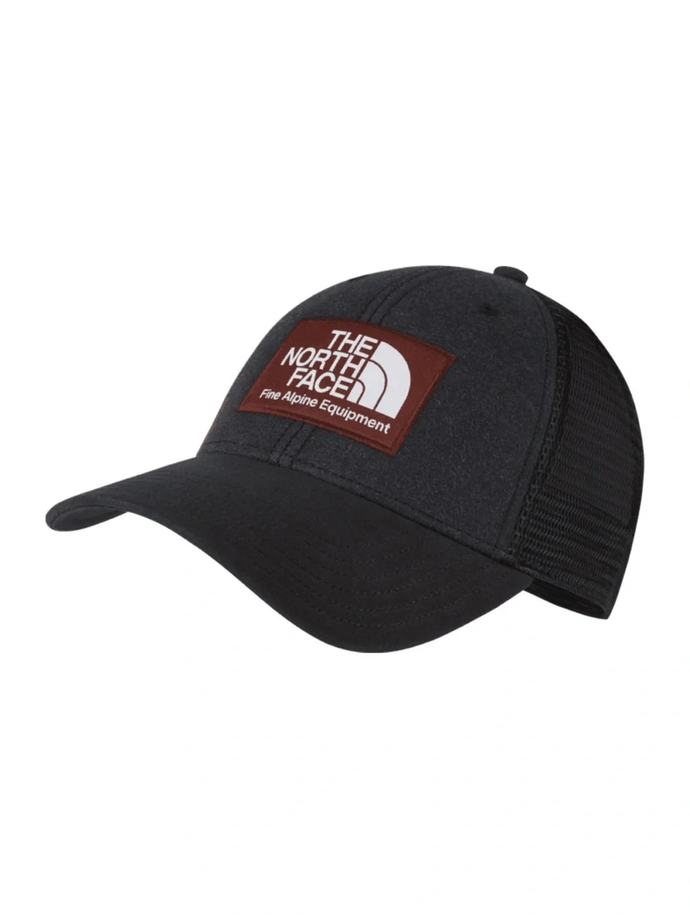 The North Face Grey and Red Mudder Trucker Hat